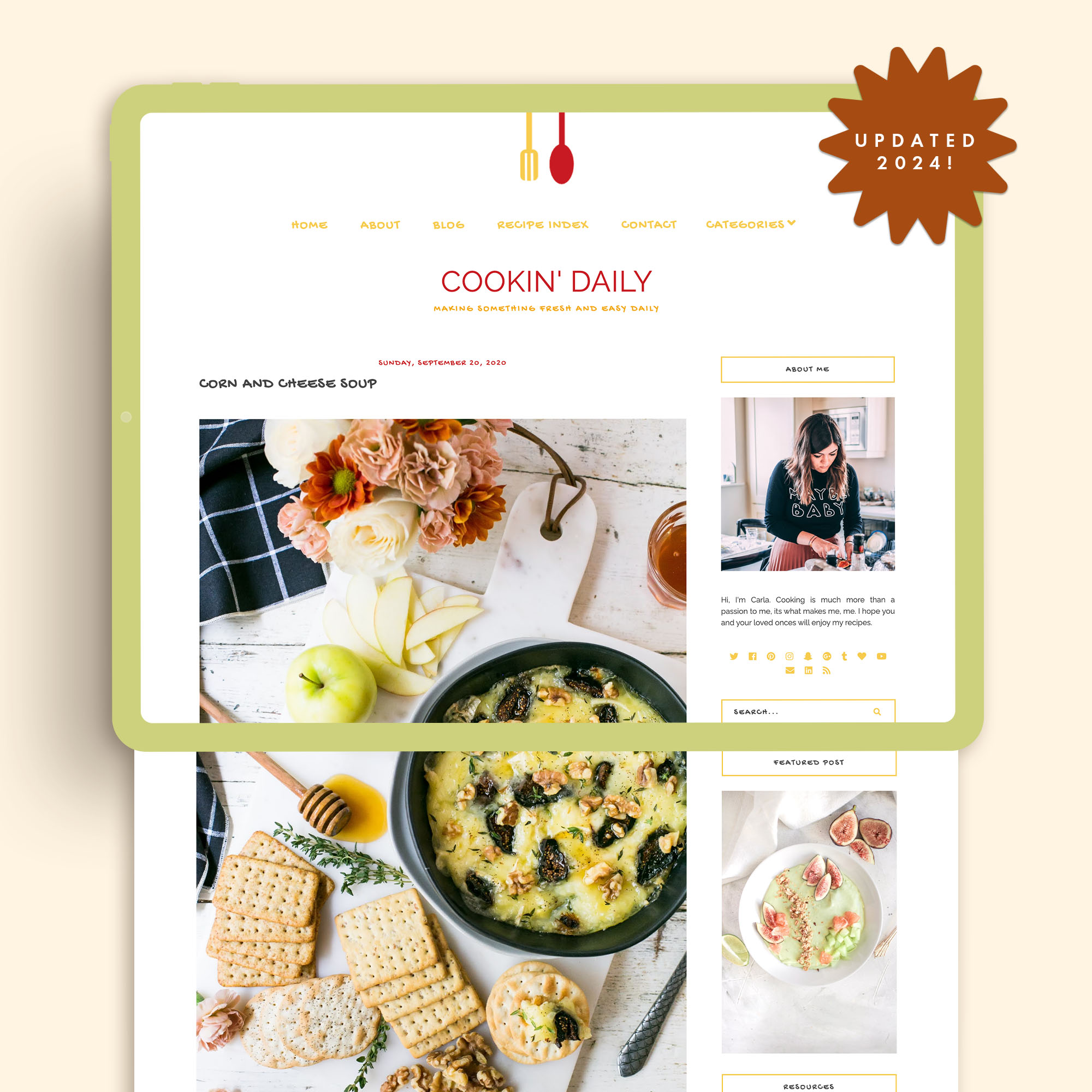 cookin daily blogger theme