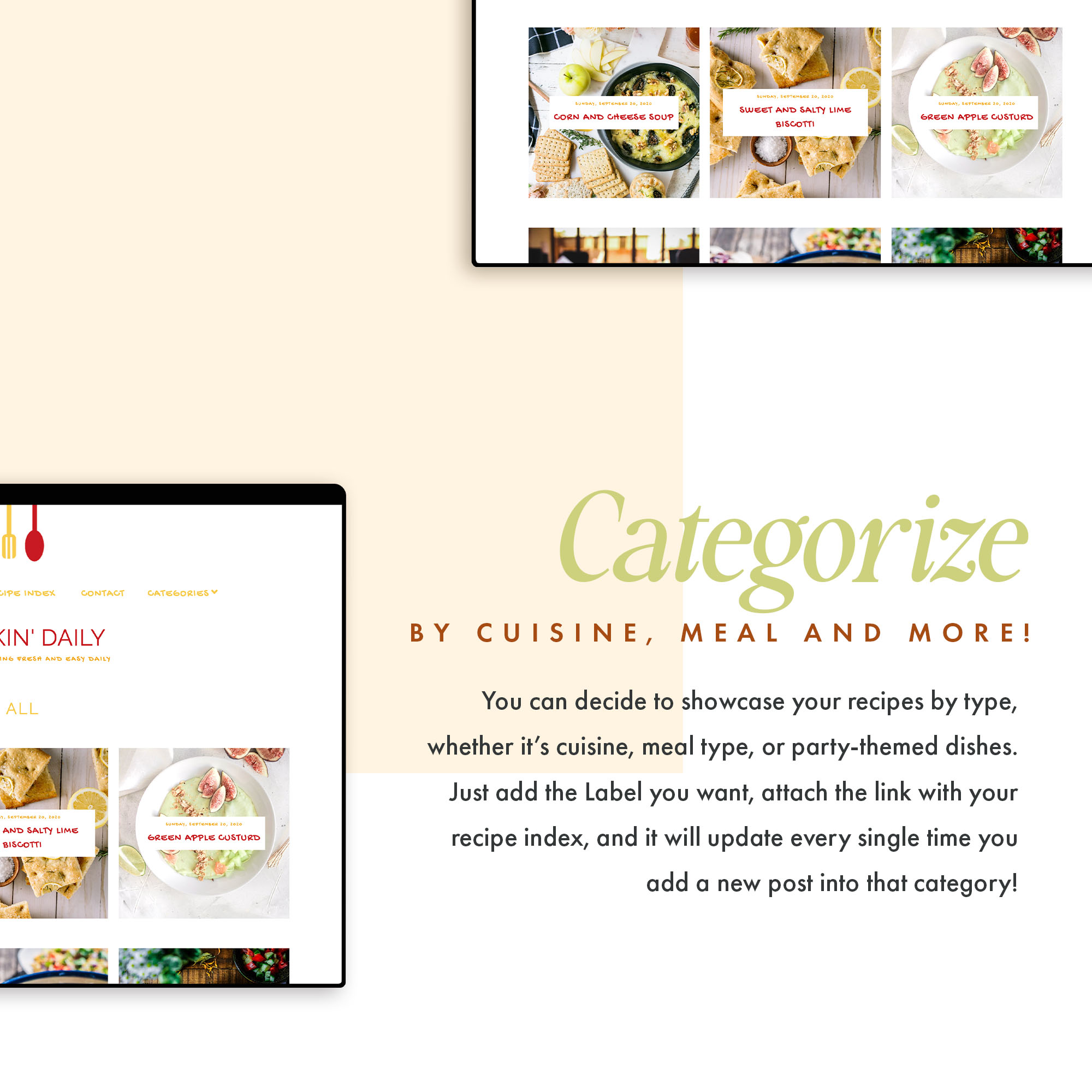 cookin daily blogspot template for food bloggers premium theme